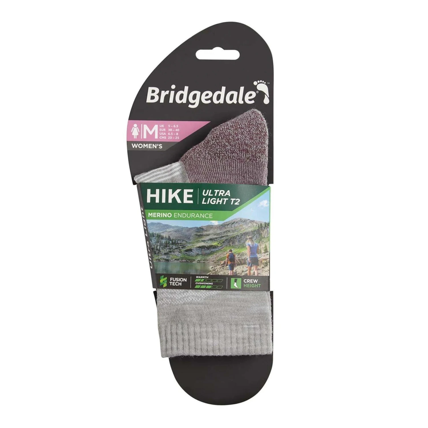 Bridgedale HIKE Ultralight T2 Merino Performance Original Crew Women's 8 Bridgedale HIKE Ultralight T2 Merino Performance Original Crew Women's - Image 6