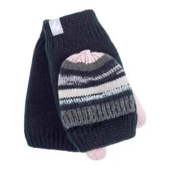 Ladies Striped Thermal Knitted Converter Mitten Gloves -Outdoor Sporting Goods k0b9790b6726ff2f7f2a7352960c411d4
