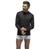 Mens Fleece Lined Long Sleeve Thermal Top | Lightweight -Outdoor Sporting Goods k0cfa6dd394c954e90981ad244f6e0128