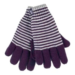 Ladies Striped Fleece Lined Knitted Warm Winter Thermal Gloves -Outdoor Sporting Goods k130663a3262927c74bc5b5ac4c4f6a15