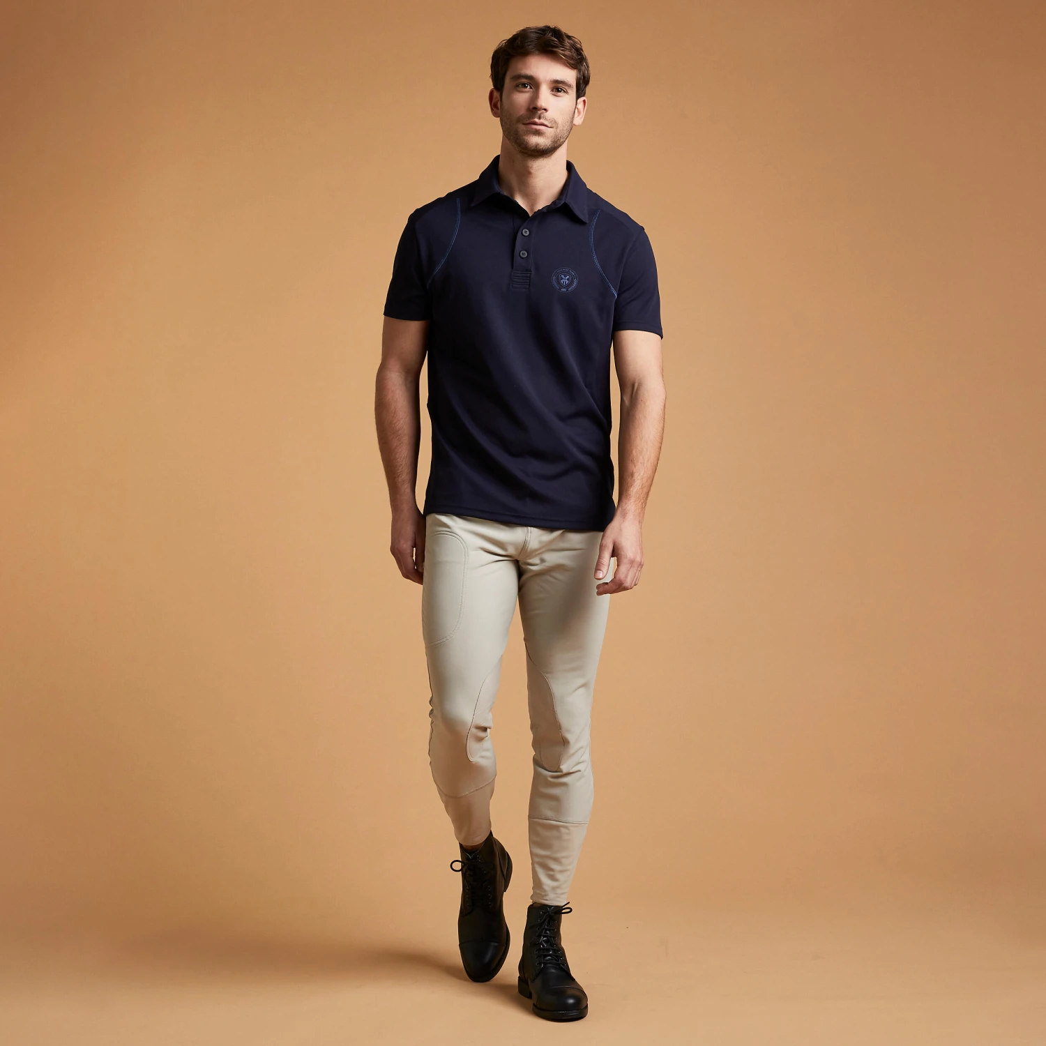 Men's Short-Sleeved Horse Riding Mesh Polo 5 Men's Short-Sleeved Horse Riding Mesh Polo - Image 3