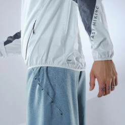 Quechua Men’s Fast Hiking Windbreaker Jacket FH500 Helium Wind Grey -Outdoor Sporting Goods k19a4cbd09bc5f10dff99eff3b7e1bc1f