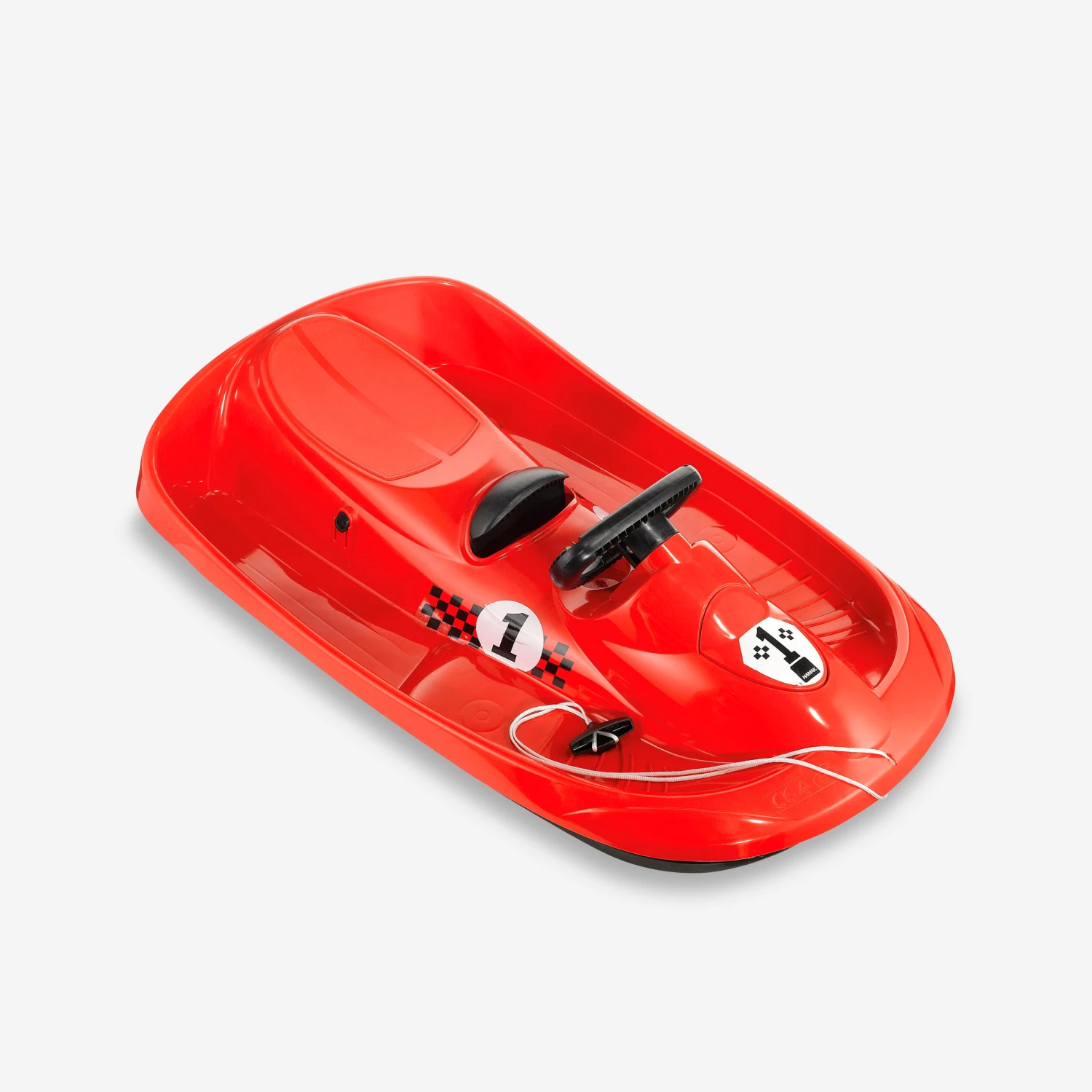 Hamax Kids’ Sledge With Brake And Steering Wheel Snow Formel Red 3 Hamax Kids’ Sledge With Brake And Steering Wheel Snow Formel Red