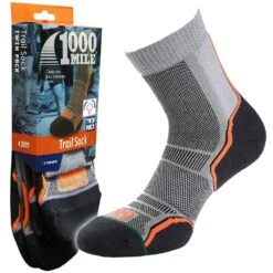 Womens/Ladies Trail Socks (Pack Of 2) (Grey/Orange/Black) -Outdoor Sporting Goods k1db80e846c8468b810ff161c650c053e