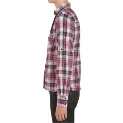 Sentier Women's Long-Sleeved Horse Riding Shirt - Pink And White Checks -Outdoor Sporting Goods k21592df8b3db8e2753f21147c0deaeb4