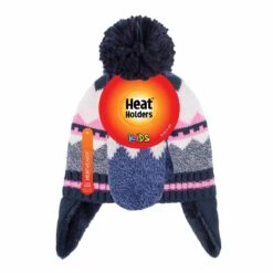 Girls Nordic Pattern Trapper Hat With Pom Pom And Mittens Set -Outdoor Sporting Goods k381bd8f10d4f90e116c10c92ff49b7fc