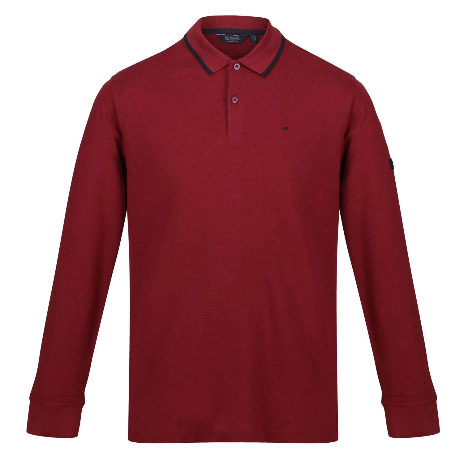 Regatta Mens Leaonzo LongSleeved Polo Shirt (Syrah Red) 3 Regatta Mens Leaonzo LongSleeved Polo Shirt (Syrah Red)
