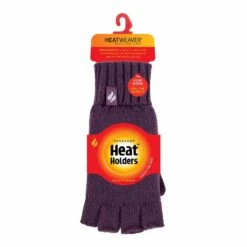 Ladies Solid Knitted Fleece Lined Thermal Fingerless Gloves -Outdoor Sporting Goods k48d966b223a240be396830174bb34979