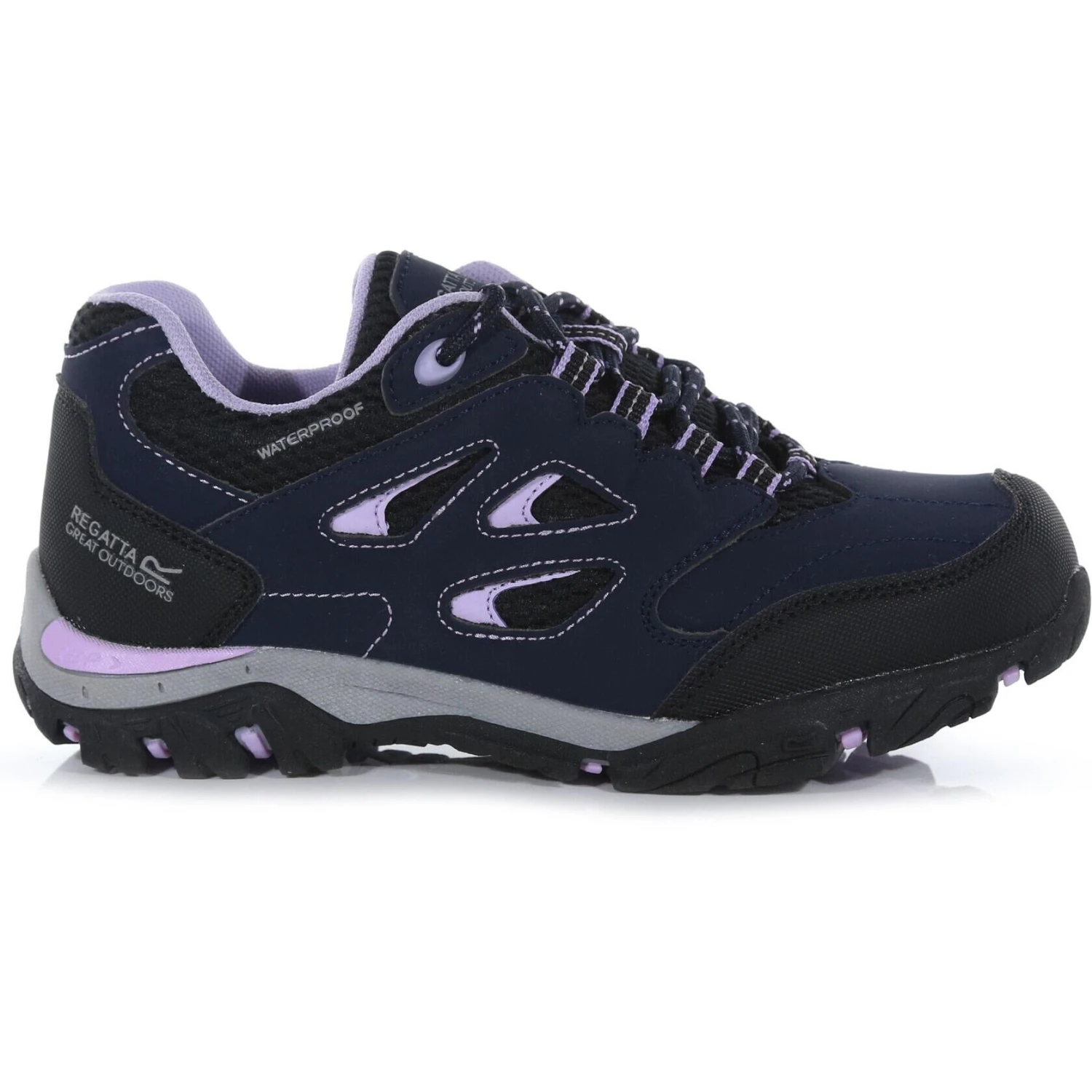 Regatta Childrens/Kids Holcombe Low Junior Hiking Boots (Navy Blazer/Lilac) 5 Regatta Childrens/Kids Holcombe Low Junior Hiking Boots (Navy Blazer/Lilac) - Image 3