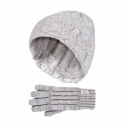 Kids Girls Cable Knitted Warm Fleece Lined Winter Hat And Gloves Set With Bobble -Outdoor Sporting Goods k4cd85a3554e0f40a0fe3ce6583c04e6c