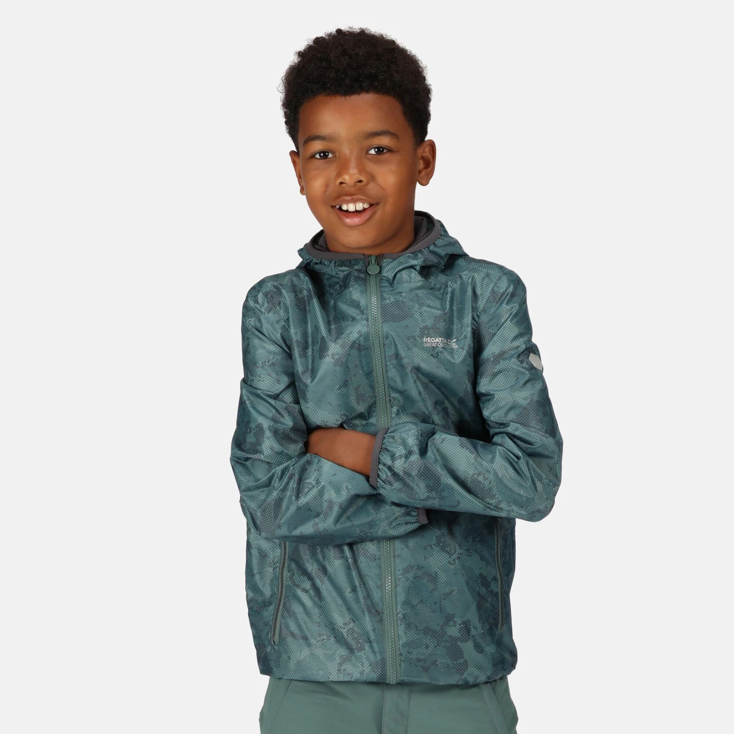 Regatta Kids' Printed Lever Packaway Waterproof Jacket 7 Regatta Kids' Printed Lever Packaway Waterproof Jacket - Image 5