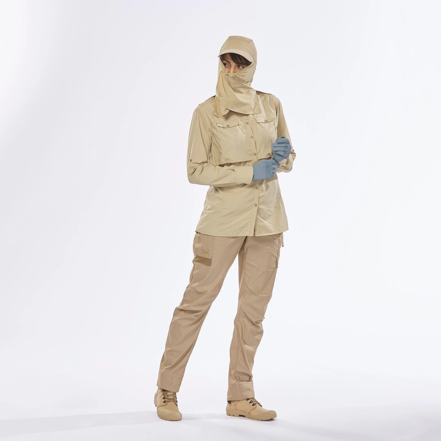 Women's Anti-UV Long-sleeved Desert Trekking Shirt DESERT 900 15 Women's Anti-UV Long-sleeved Desert Trekking Shirt DESERT 900 - Image 13