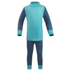 WEDZE Baby Ski Base Layer Top, Undershirt Merino Wool MERIWARM Turquoise -Outdoor Sporting Goods k5057278839ab625d52f8198dc84b8830