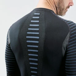 WEDZE Men’s Seamless Ski Base Layer Top BL 980 – Blue/Grey -Outdoor Sporting Goods k53116a60db7320604172cf6ac68a26af