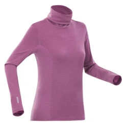 WEDZE Women's Ski Base Layer - BL 900 Wool High Neck 13 WEDZE Women's Ski Base Layer - BL 900 Wool High Neck -Outdoor Sporting Goods k559edc8429b333bcfb515a80243d89ce
