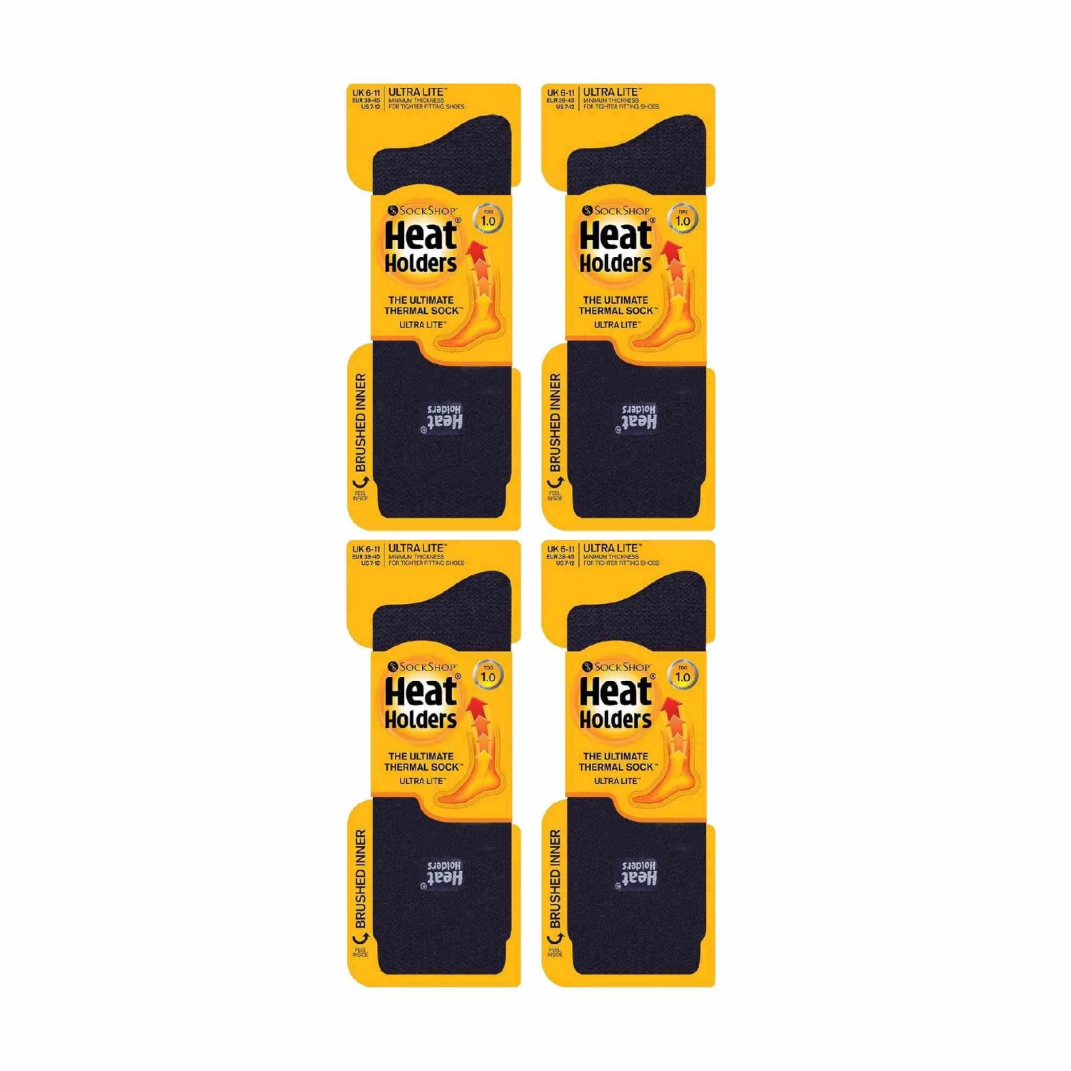 4 Pairs Mens Ultra Lightweight Warm Thermal Socks For Dress Socks In Winter 6 4 Pairs Mens Ultra Lightweight Warm Thermal Socks For Dress Socks In Winter - Image 4