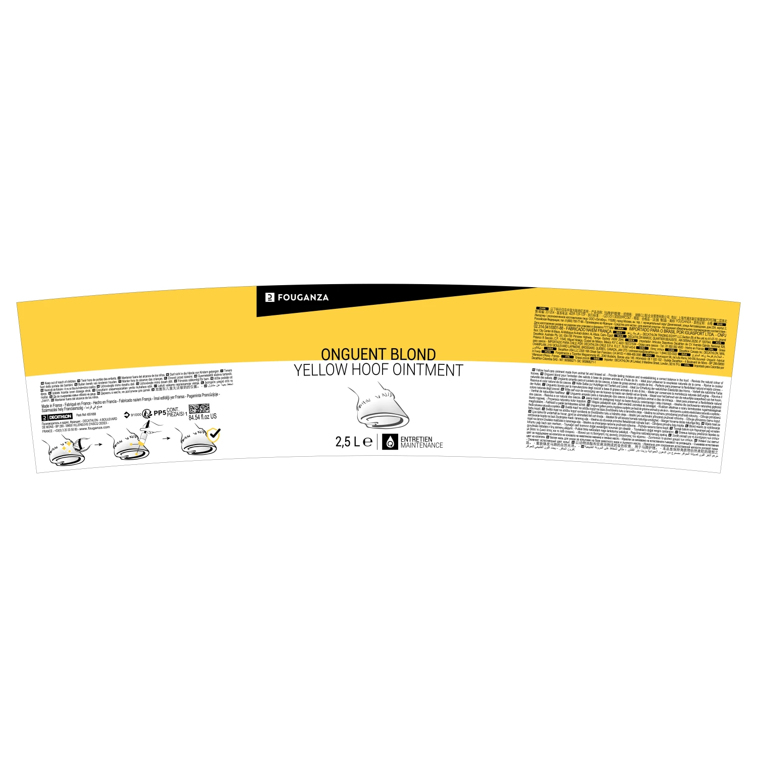 Hoof Care Ointment Horse Riding Hoof Grease For Horse And Pony 2.5 L - Blond 6 Hoof Care Ointment Horse Riding Hoof Grease For Horse And Pony 2.5 L - Blond - Image 4