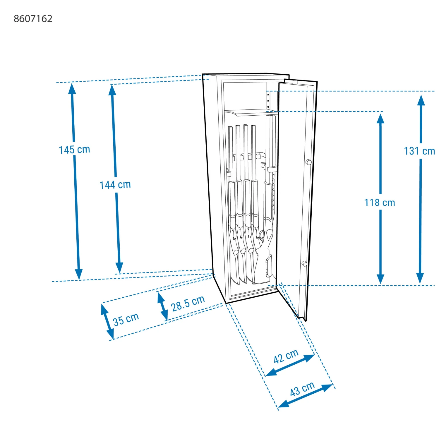 SAFETY CABINET SOLOGNAC 500 FOR 10 GUNS 4 SAFETY CABINET SOLOGNAC 500 FOR 10 GUNS - Image 2