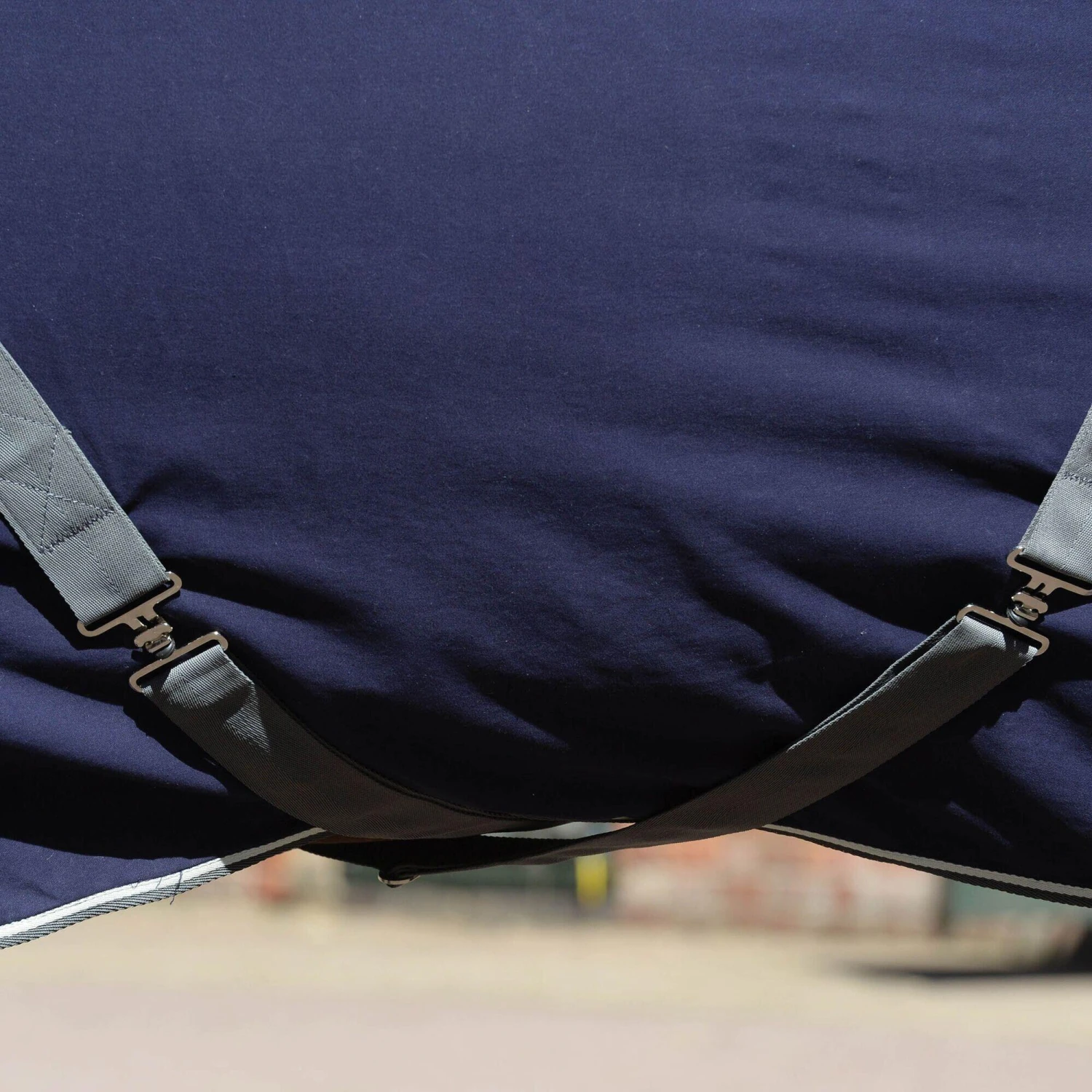 Weatherbeeta StandardNeck Cotton Horse Exercise Sheet (Dark Blue/Grey/White) 5 Weatherbeeta StandardNeck Cotton Horse Exercise Sheet (Dark Blue/Grey/White) - Image 3