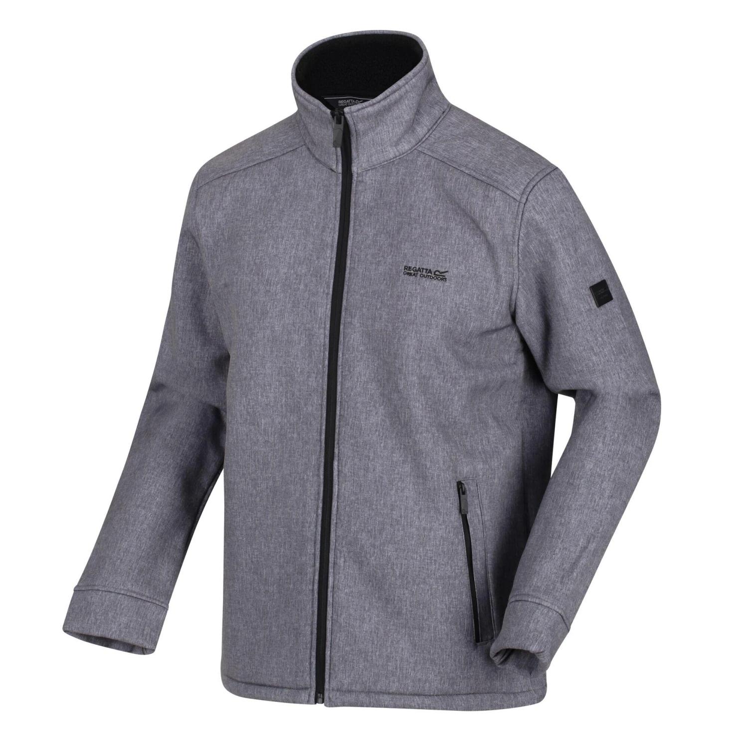 Regatta Mens Caelum Soft Shell Jacket (Navy/Black Marl) 10 Regatta Mens Caelum Soft Shell Jacket (Navy/Black Marl) - Image 8