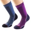 Womens/Ladies Trek Socks (Pack Of 2) (Navy/Purple/Black) -Outdoor Sporting Goods k6bd2d0271d0afff73f48bd747a7dc4ba