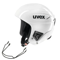 SKI CLUB COMPETITION HELMET WITH UVEX RACE+ CHINSTRAP WHITE