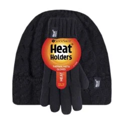 Kids Girls Cable Knitted Warm Fleece Lined Winter Hat And Gloves Set With Bobble -Outdoor Sporting Goods k6f5173d425a0021107c8eb2648947cbd