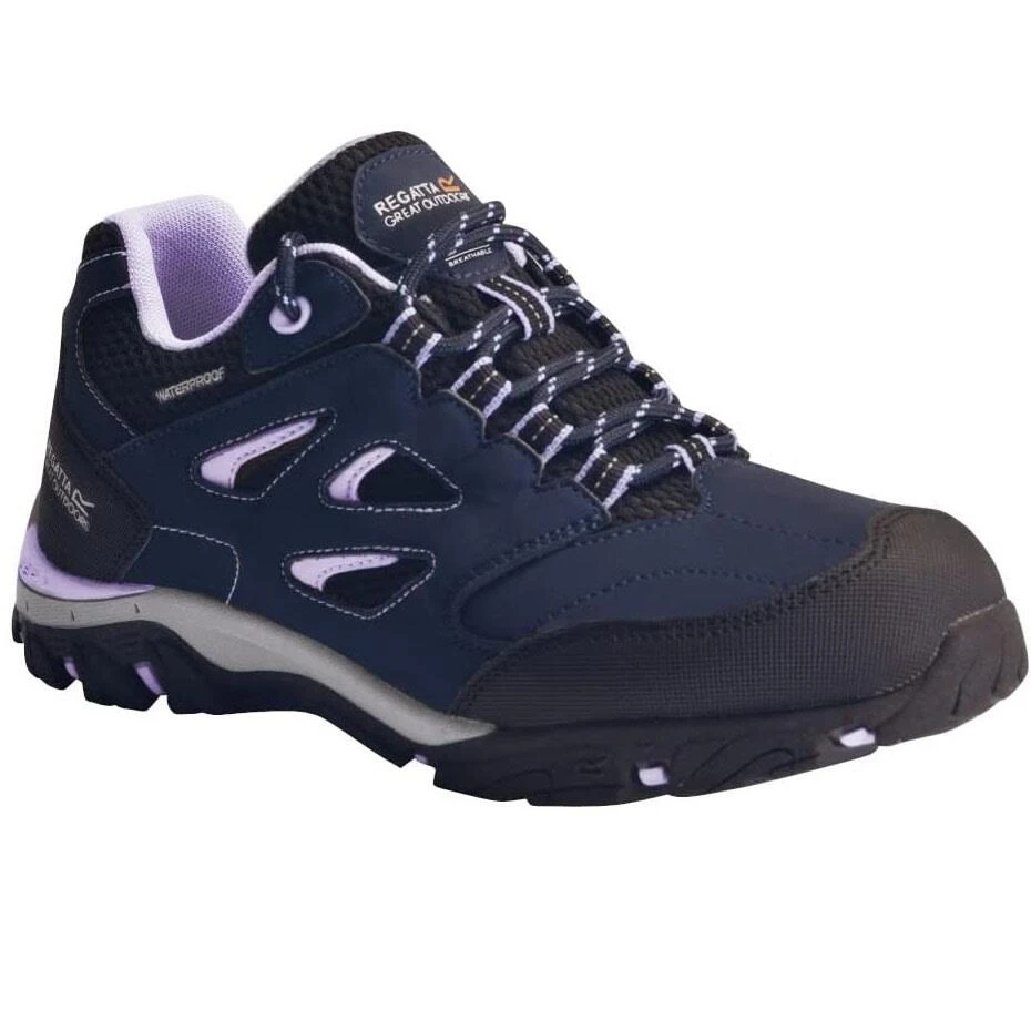 Regatta Childrens/Kids Holcombe Low Junior Hiking Boots (Navy Blazer/Lilac) 3 Regatta Childrens/Kids Holcombe Low Junior Hiking Boots (Navy Blazer/Lilac)