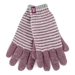 Ladies Striped Fleece Lined Knitted Warm Winter Thermal Gloves -Outdoor Sporting Goods k73fa86bba83fef259439aa841648e25e