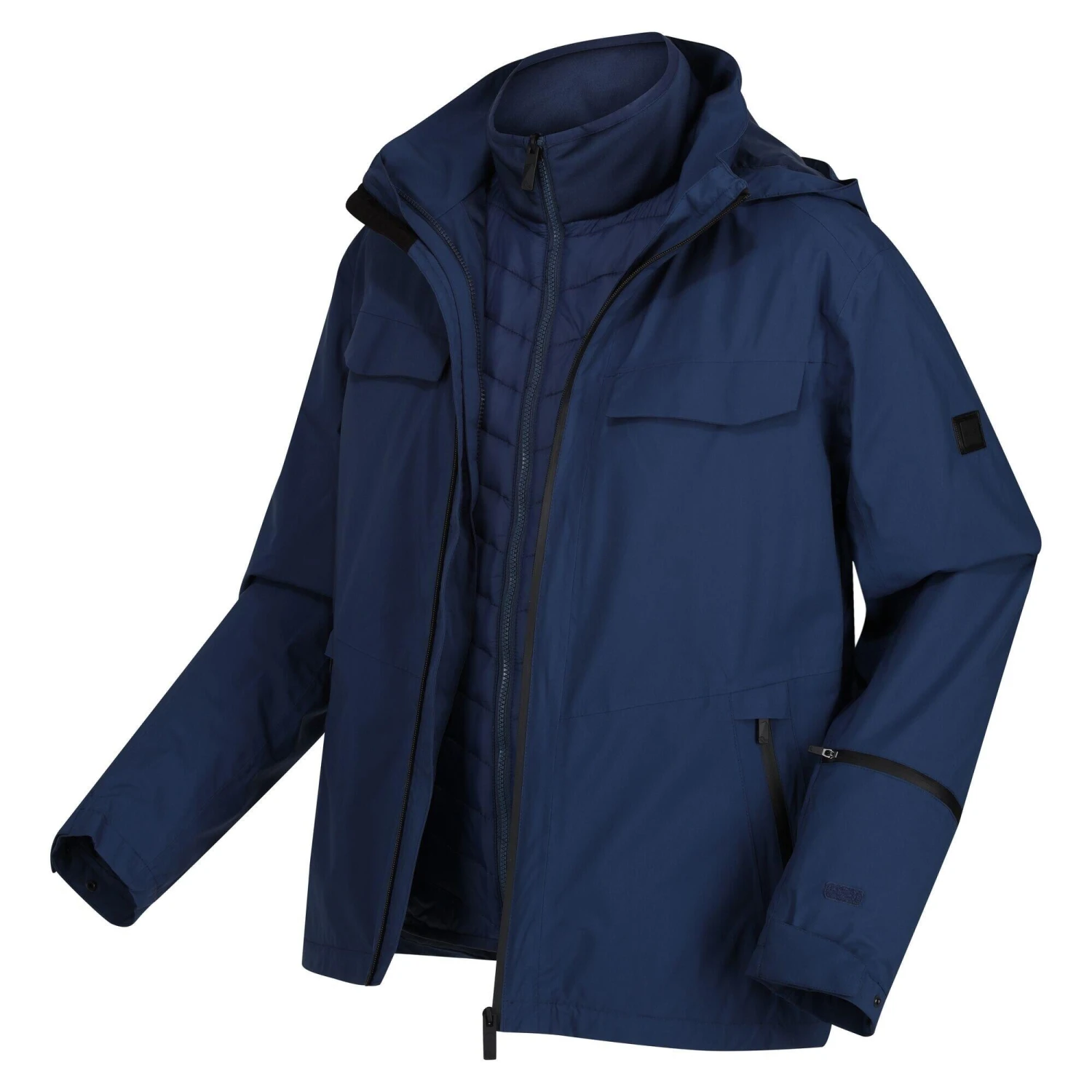 Regatta Mens Britely Torch 3 In 1 Waterproof Jacket (Black) 11 Regatta Mens Britely Torch 3 In 1 Waterproof Jacket (Black) - Image 9