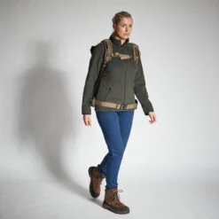 WOMEN'S RECYCLED FLEECE 500 GREEN -Outdoor Sporting Goods k77c106724803958adf03ff3d674580da