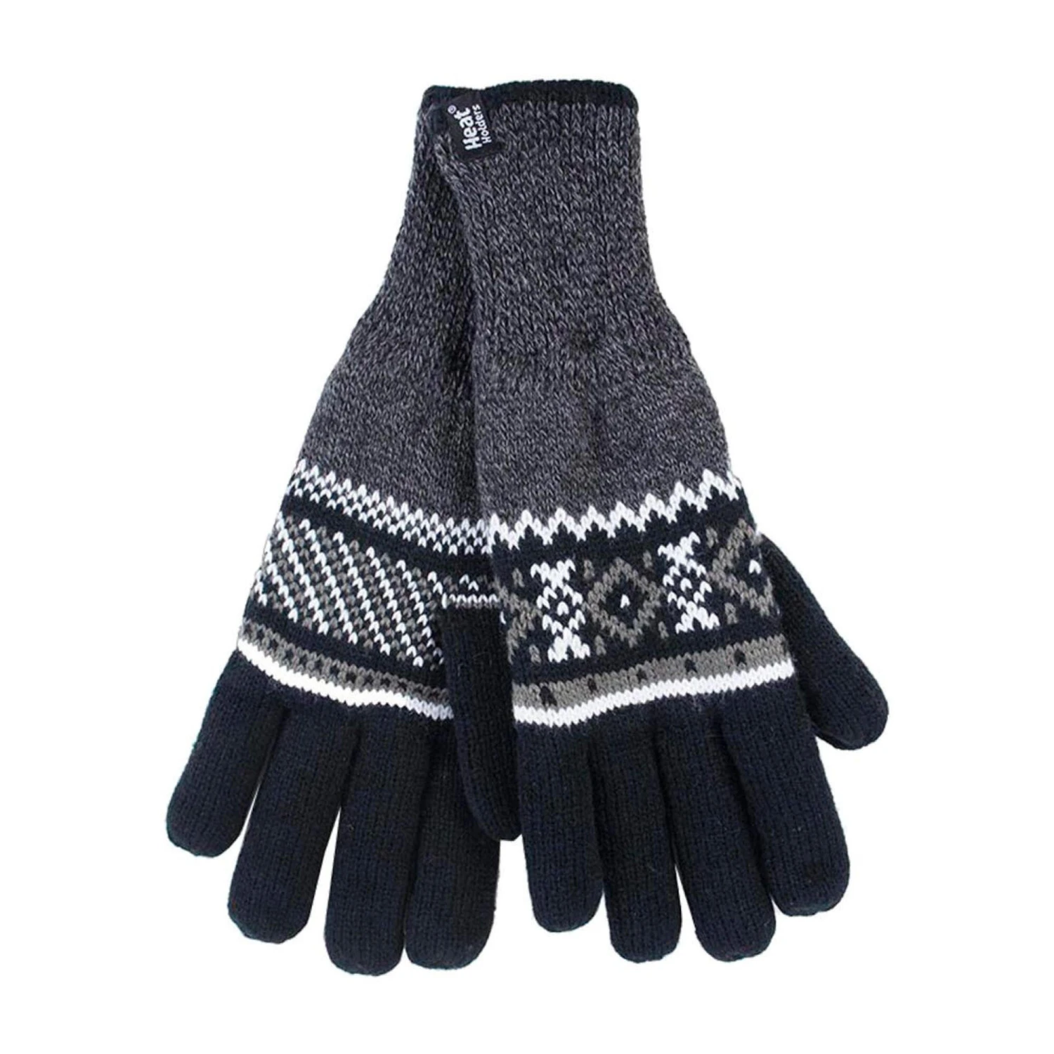 Mens Nordic Fairisle Knitted Fleece Lined Winter Thermal Gloves 3 Mens Nordic Fairisle Knitted Fleece Lined Winter Thermal Gloves