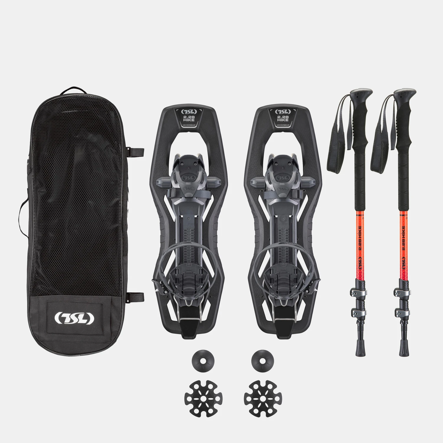 Large Deck Snowshoes PACK - TSL 2.28 HIKE Black - And HIKE Alu 3 Poles 4 Large Deck Snowshoes PACK - TSL 2.28 HIKE Black - And HIKE Alu 3 Poles - Image 2