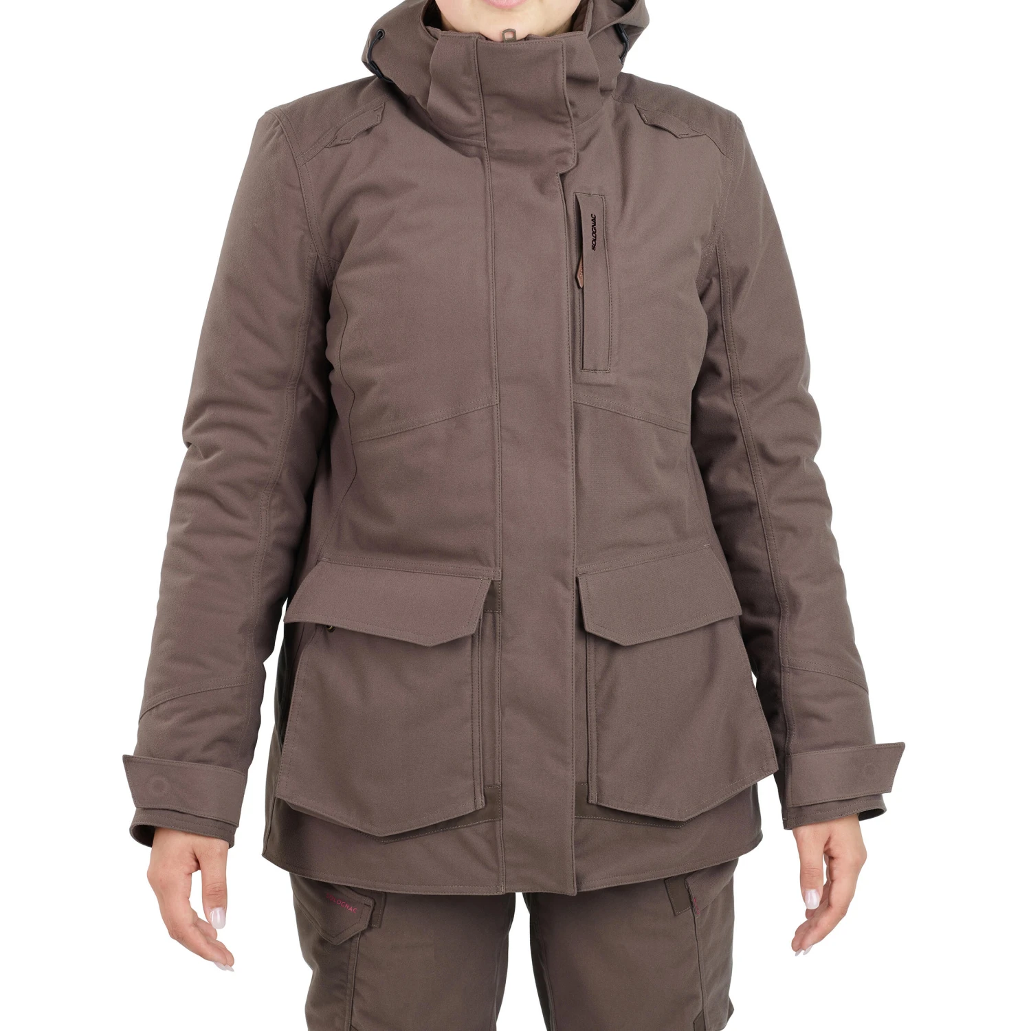 HUNTING WOMEN’S 3-IN-1 WARM WATERPROOF JACKET 500 - BROWN 4 HUNTING WOMEN’S 3-IN-1 WARM WATERPROOF JACKET 500 - BROWN - Image 2