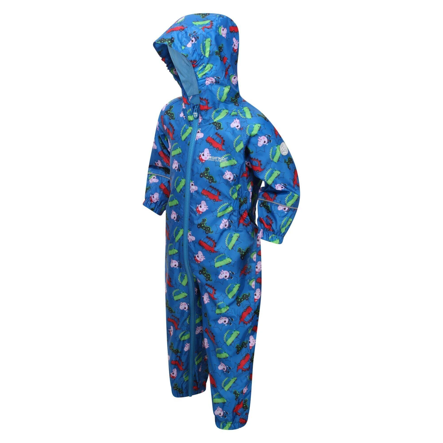 Regatta Childrens/Kids Pobble Peppa Pig Car Waterproof Puddle Suit (Imperial Blue) 5 Regatta Childrens/Kids Pobble Peppa Pig Car Waterproof Puddle Suit (Imperial Blue) - Image 3