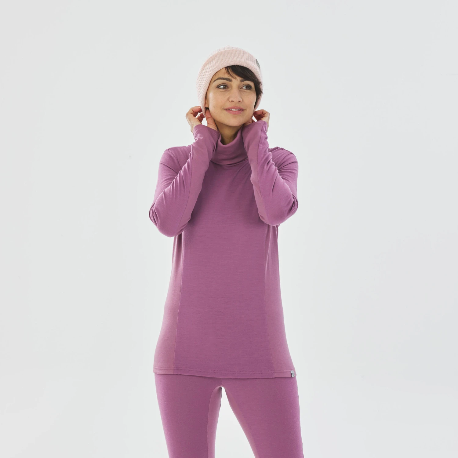 WEDZE Women's Ski Base Layer - BL 900 Wool High Neck 3 WEDZE Women's Ski Base Layer - BL 900 Wool High Neck