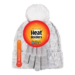 Girls Bobble Pom Pom Thermal Hat And Gloves Set -Outdoor Sporting Goods k85c5366d105528b0ddb223a0528bc478