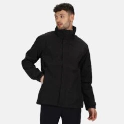Regatta Mens Gibson IV Windproof Jacket (Black) -Outdoor Sporting Goods k96c40cb4d08bb2fef3398c1bb5390bb4