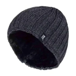 Mens 3.4 TOG Fleece Lined Ribbed Knitted Thermal Winter Hat -Outdoor Sporting Goods k9a21f67889c01e860ee2184f460e611b