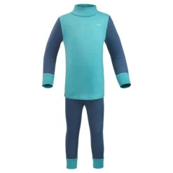 WEDZE Baby Ski Base Layer Top, Undershirt Merino Wool MERIWARM Turquoise -Outdoor Sporting Goods ka18b30ca982b971c7cb658943341fd15