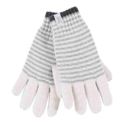 Ladies Striped Fleece Lined Knitted Warm Winter Thermal Gloves -Outdoor Sporting Goods kaac16896c220c884c1301d811907a42e
