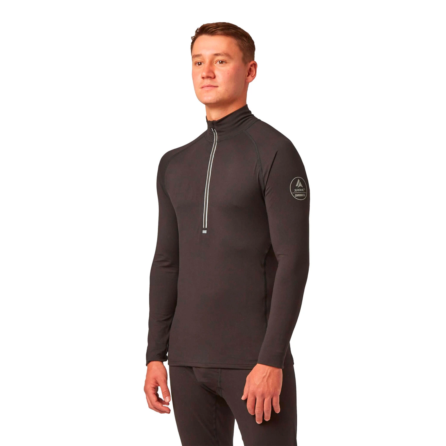 CarbonDri Bodyfit Zip Neck Black 3 CarbonDri Bodyfit Zip Neck Black