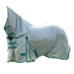 Weatherbeeta Comfitec Essential Mesh Combo Neck Turnout Rug (Grey/Blue/Bright Green)