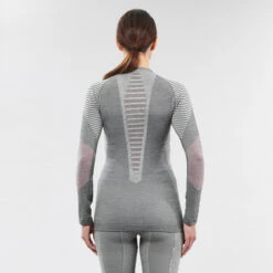 WEDZE Women's Ski 900 Merino Wool Seamless Base Layer Top -Outdoor Sporting Goods kad25b3ba3b95a3b57e5b20e68fea4624