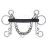 Hard Rubber Horse Pelham Bit (Black/Silver) -Outdoor Sporting Goods kad60c26c50136fda8f7e369c7f4fdc8e