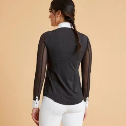 Women's Long-Sleeved Horse Riding Show Polo Shirt 900 -Outdoor Sporting Goods kb30c4435dfd9a684d24592c8fb9a33f6