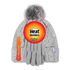 Girls Bobble Pom Pom Thermal Hat And Gloves Set -Outdoor Sporting Goods kb37f7dfb6032fcddf1ed0262149fa0b3