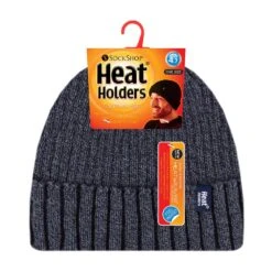 Mens Ribbed Knit Fleece Lined Warm Turn Over Cuff Thermal Beanie Hat -Outdoor Sporting Goods kb5536e567495c8650e30e1a77c73e8ea