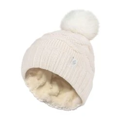 Ladies Winter Zigzag Patterned Fur Cuff Bobble Thermal Hat -Outdoor Sporting Goods kb6751b7ec9056e731995f85fba8a2358