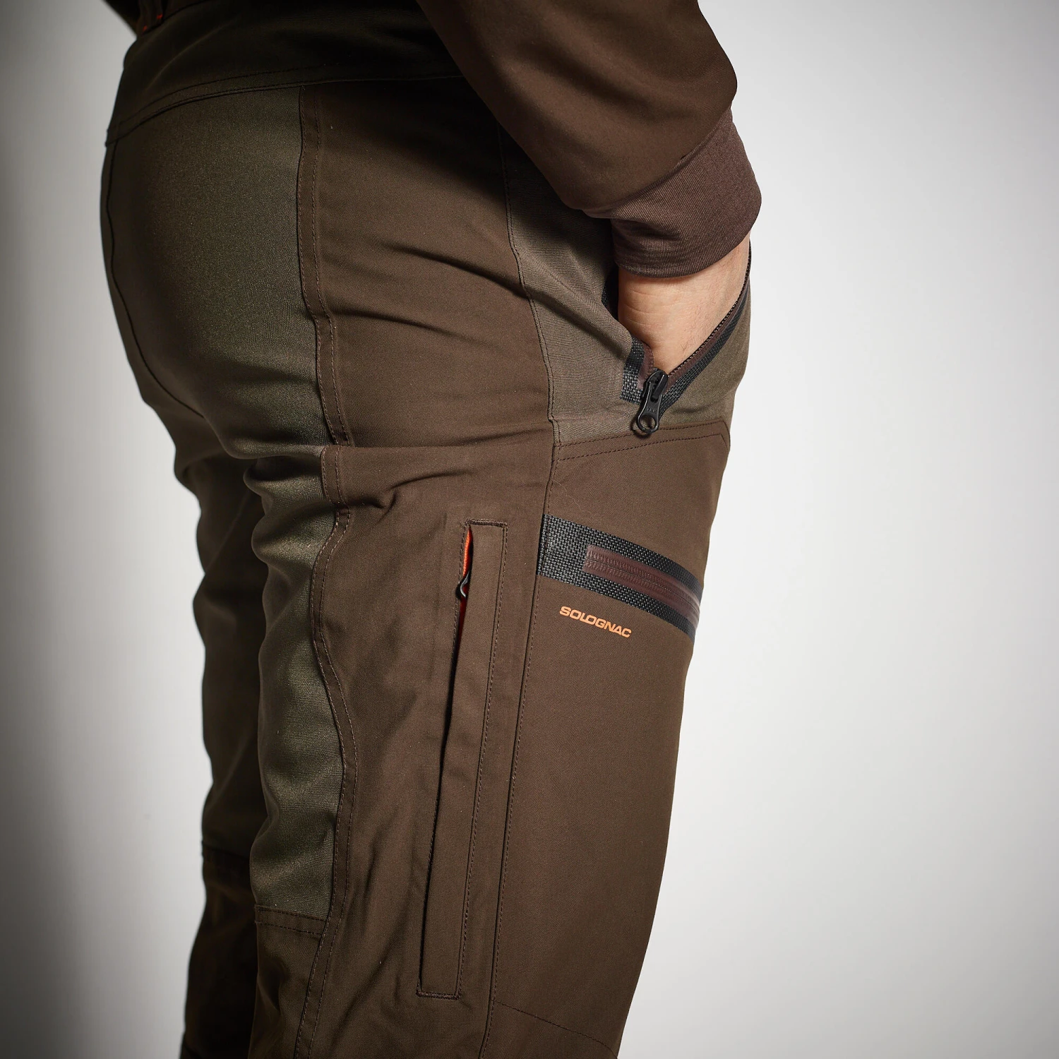 HUNTING WATERPROOF TROUSERS RENFORT 900 BROWN 7 HUNTING WATERPROOF TROUSERS RENFORT 900 BROWN - Image 5